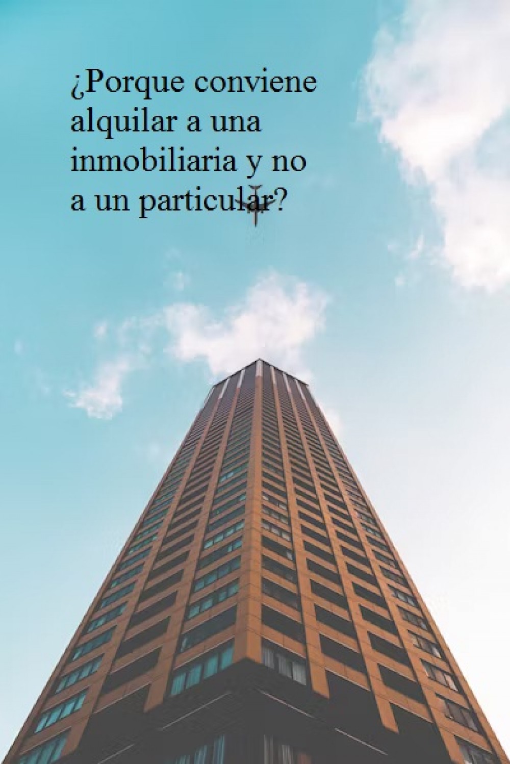 ¿Porque conviene alquilar a una inmobiliaria y no a un particular?