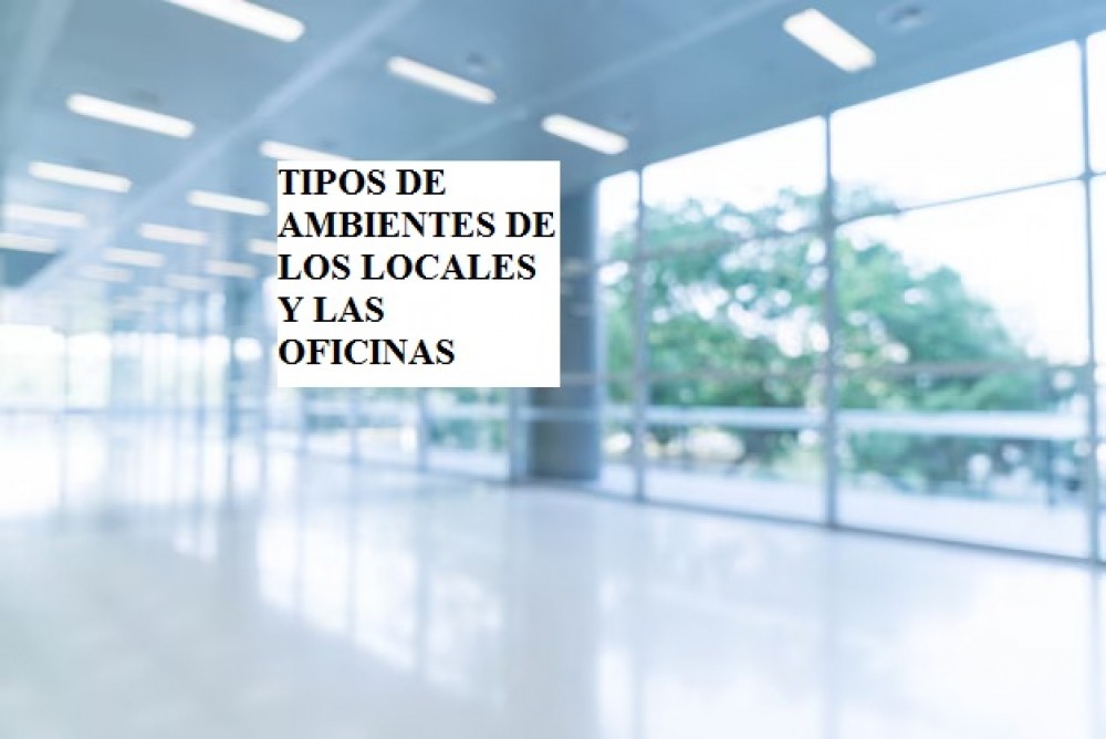 Tipos de ambientes  de una oficina y un local en venta