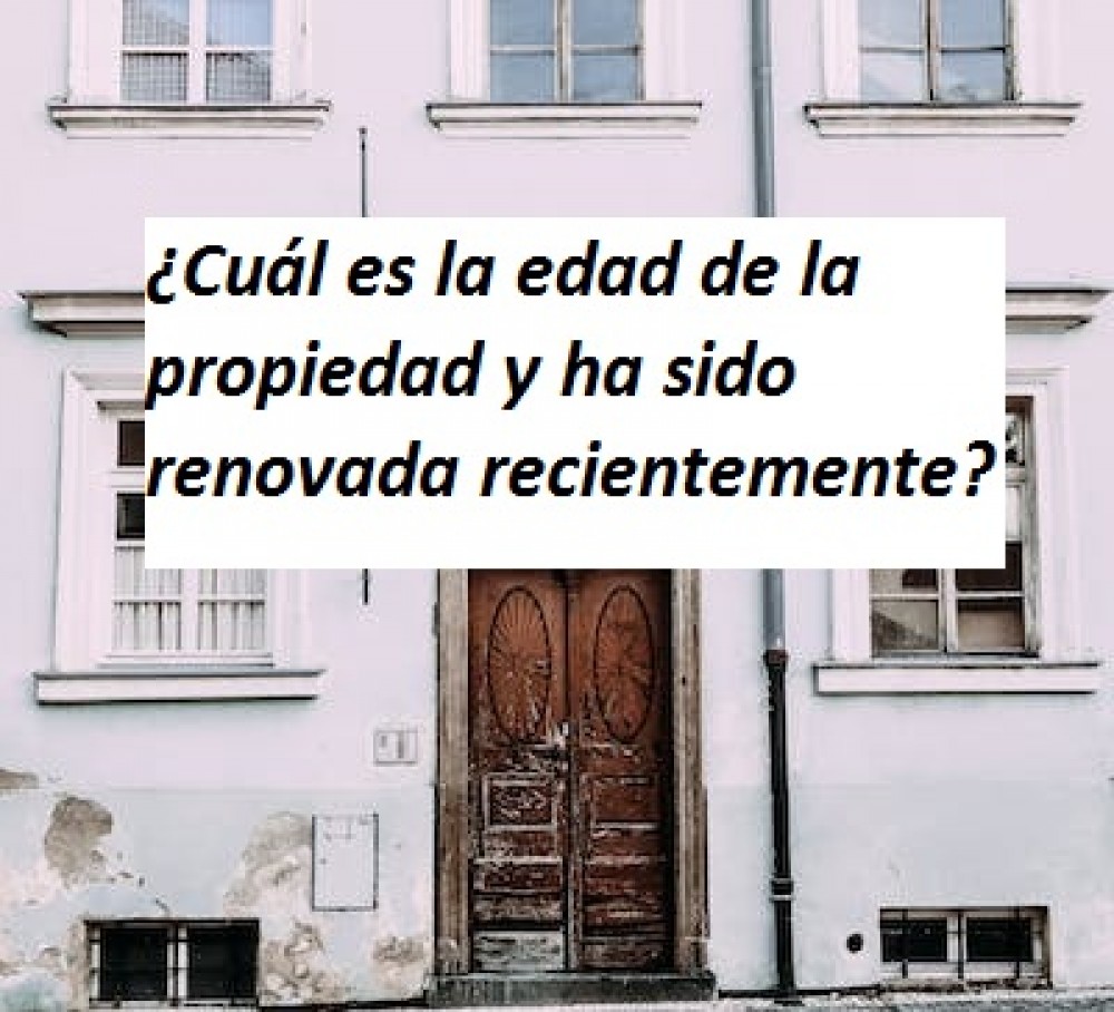 ¿Cuál es la edad de la propiedad y ha sido renovada recientemente?