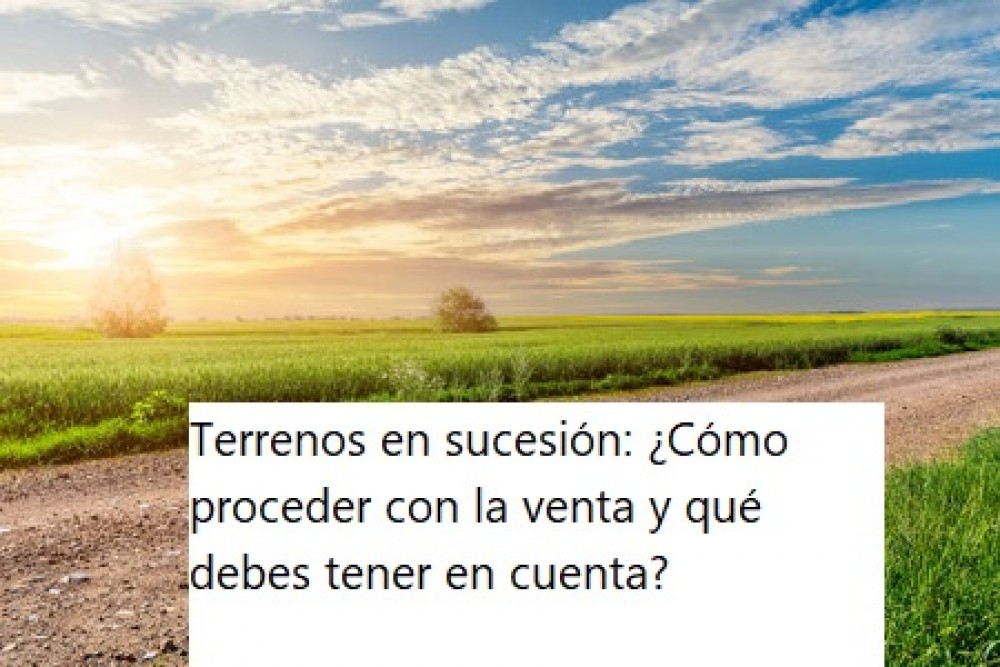 Terrenos en sucesión: ¿Cómo proceder con la venta y qué debes tener en cuenta?