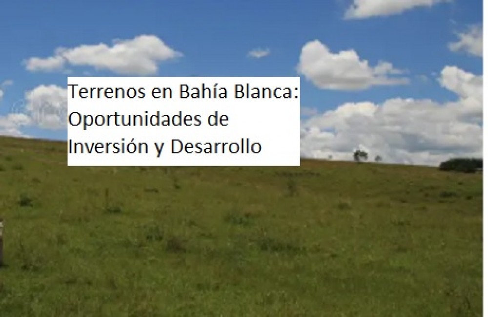 Terrenos en Bahía Blanca: Oportunidades de Inversión y Desarrollo