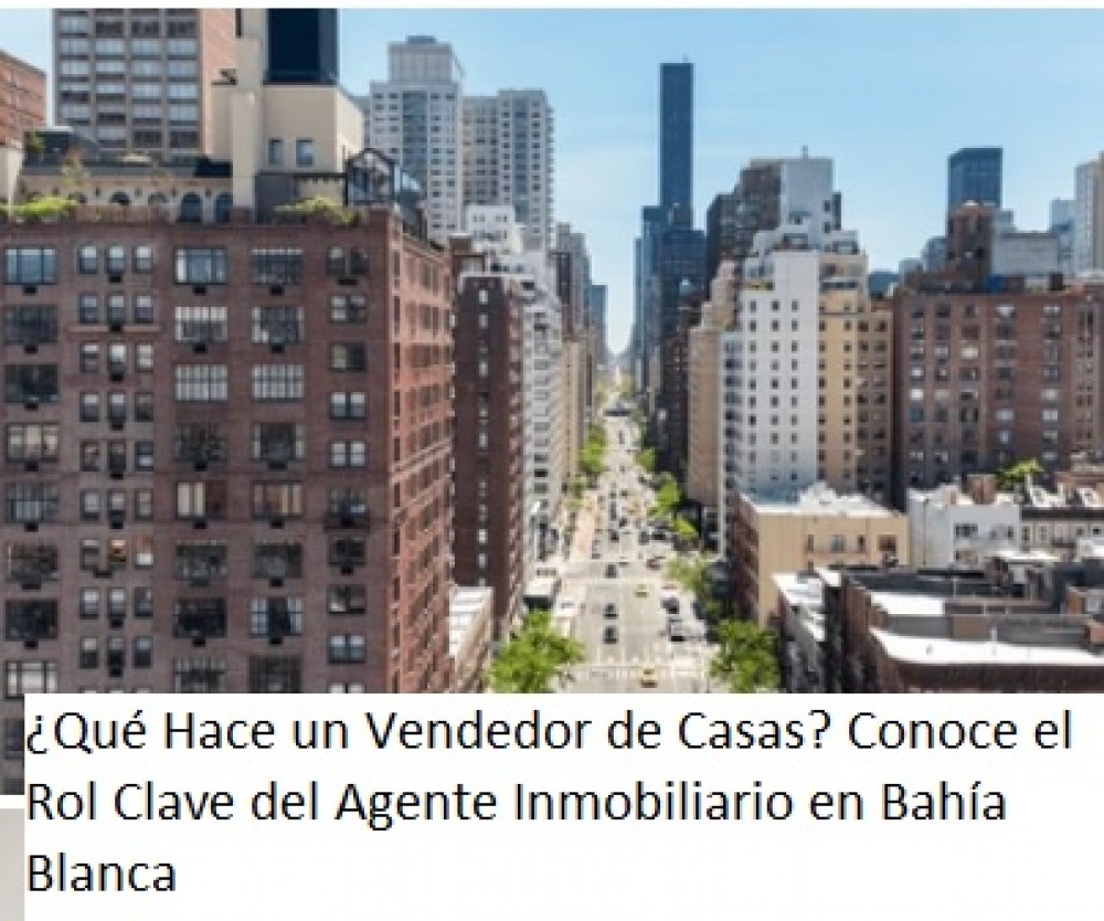 ¿Qué Hace un Vendedor de Casas? Conoce el Rol Clave del Agente Inmobiliario en Bahía Blanca