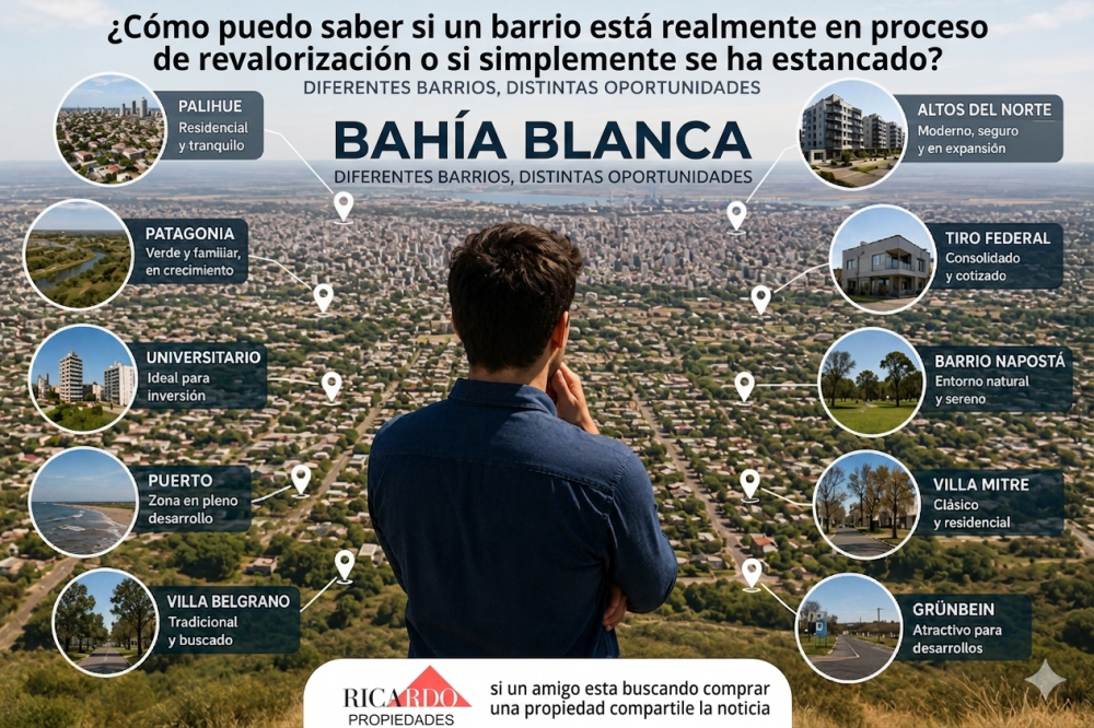 ¿Cómo puedo saber si un barrio está realmente en proceso de revalorización o si simplemente se ha estancado?