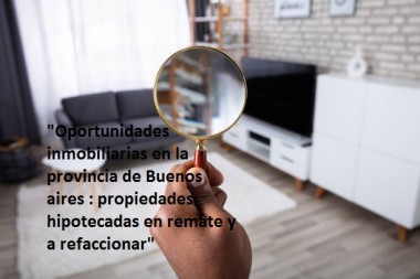 "Oportunidades inmobiliarias en la provincia de Buenos aires : propiedades hipotecadas en remate y a refaccionar"