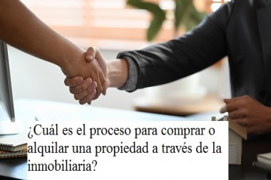 ¿Cuál es el proceso para comprar o alquilar una propiedad a través de la inmobiliaria?