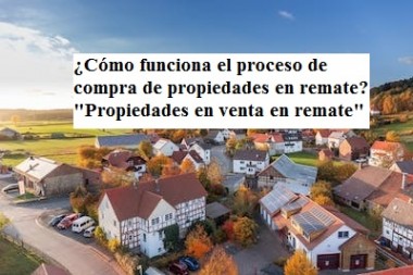 ¿Cómo funciona el proceso de compra de propiedades en remate? "Propiedades en venta en remate"