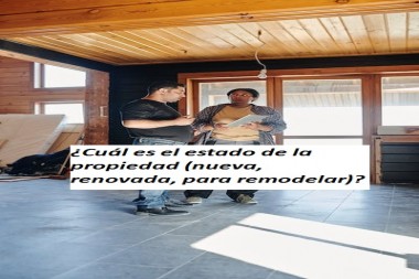 ¿Cuál es el estado de la propiedad (nueva, renovada, para remodelar)?