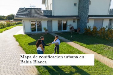 Mapa de zonificacion urbana en Bahia Blanca 