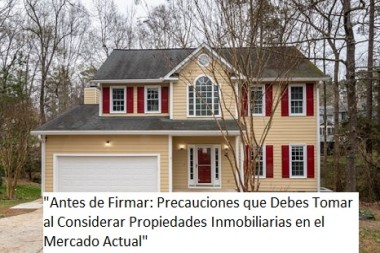 Antes de Firmar: Precauciones que Debes Tomar al Considerar Propiedades Inmobiliarias en el Mercado Actual