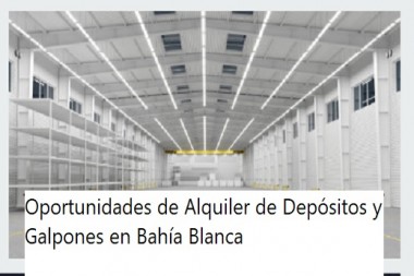 ¡Encuentra tu Espacio Ideal con Nuestra Ayuda Profesional! Descubre las Últimas Oportunidades de Alquiler de Depósitos y Galpones en Bahía Blanca