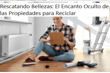 Rescatando Bellezas: El Encanto Oculto de las Propiedades para Reciclar