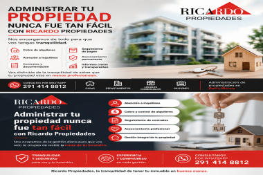 Inmobiliaria que hace administraciones de propiedades en bahia blanca 