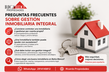 Preguntas frecuentes sobre gestión inmobiliaria integral en Bahía Blanca